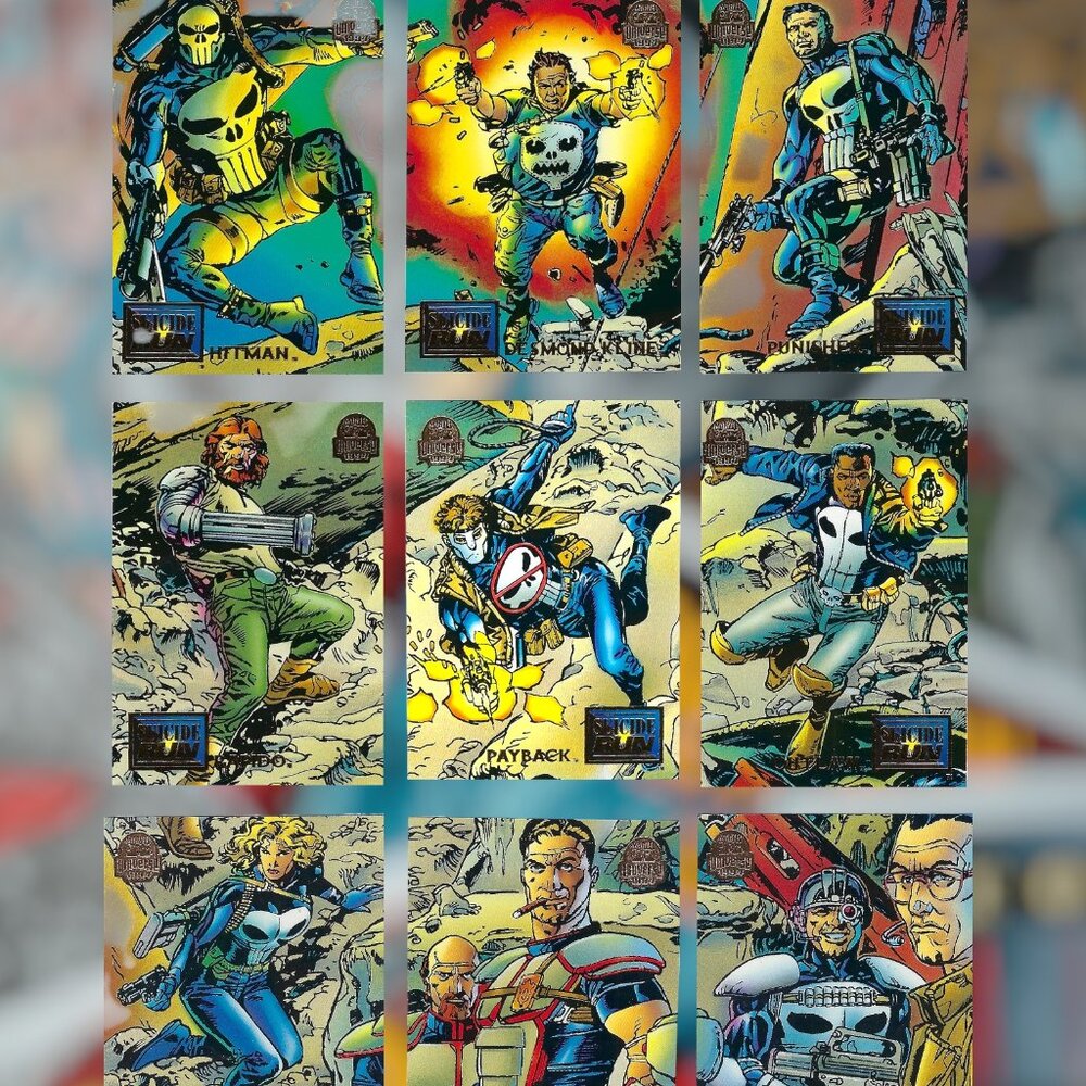 1994 Marvel Universe Suicide Run Full Set of 9. Mint